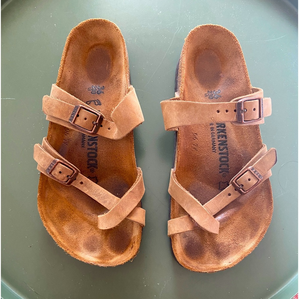 Birkenstock Mayari Taupe Leather Size 36